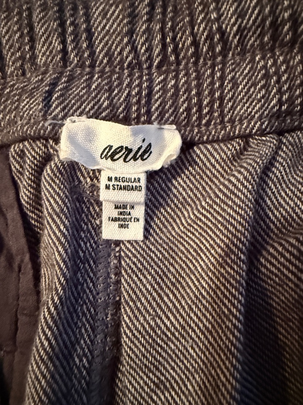 aerie Relaxed Wide Leg Trouser Pants in Heathered Gray - Picture 4 of 6